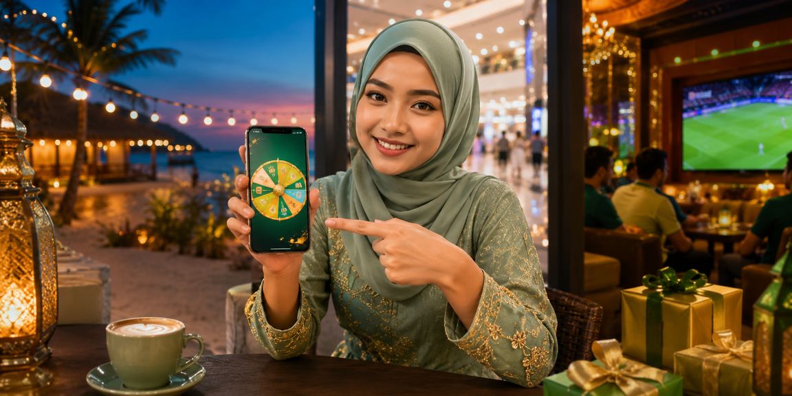 Cabutan bertuah Hari Raya bergaya Langkawi dengan suasana promosi perayaan meriah